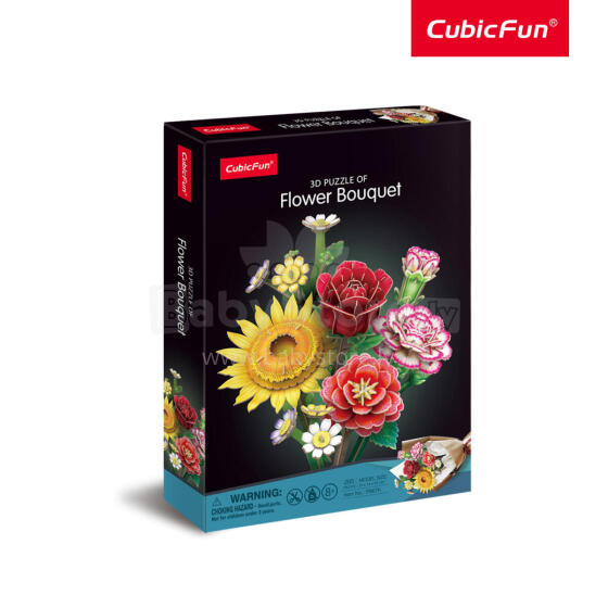 CUBICFUN 3D puzle ziedu pušķis - kombinācija