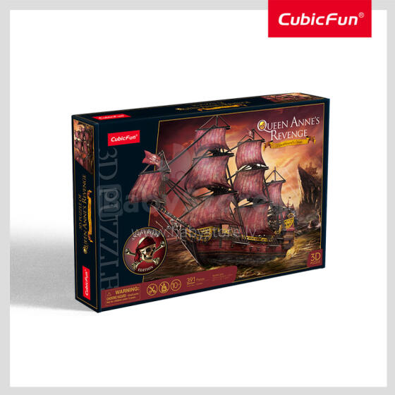 CUBICFUN 3D пазл «Queen Anne’s Revenge», юбилейное издание (красное)