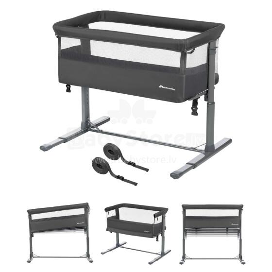 La Bebe™ Zina Co-Sleeper 2 in 1 Art.288056 Mineral Graphite  Bērnu gultiņa 2 in 1