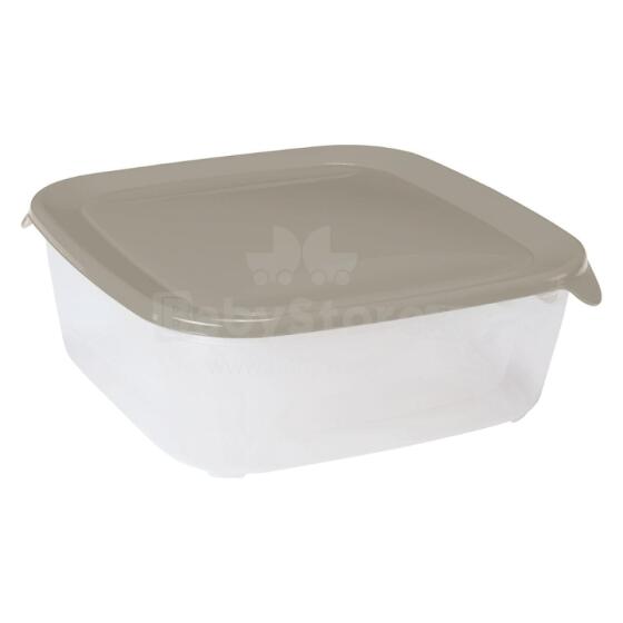 Pārtikas trauciņu komplekts 4 gab. taisnstūris 0,8+1,7+2,9+0,5L Fresh&amp;amp;Go bēšs 