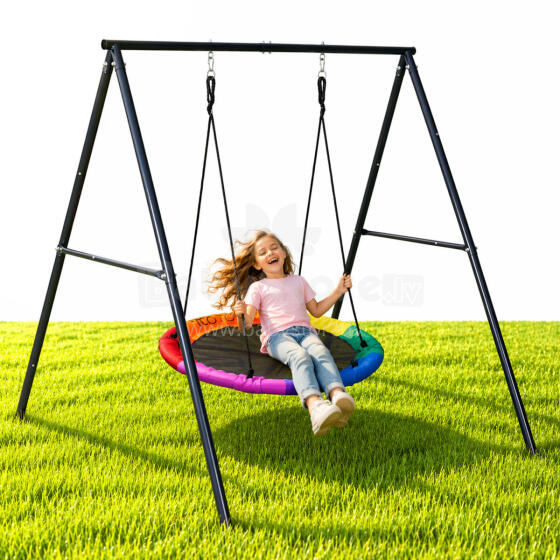 Huśtawka ogrodowa dla dzieci bocianie gniazdo 100 cm stalowy stelaż ECOTOYS
