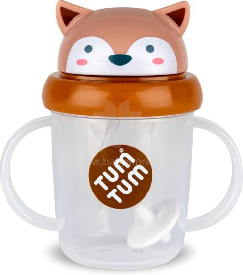 Tum Tum Baby Cup Art.288463 Fergus Fox Baby sippy cup with straw for ages 6+ months, 200 ml