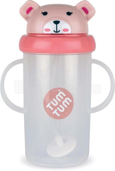 Tum Tum Baby Cup Art.288464 Bear Pudelīte ar  salmiņu  no 6 +mēn, 300 ml