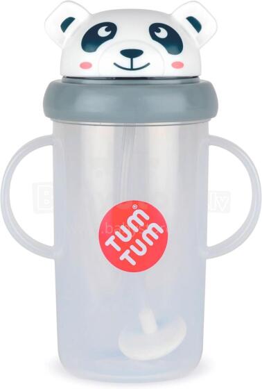 Tum Tum Baby Cup Art.288478 Panda Baby sippy cup with straw for ages 6+ months, 300 ml