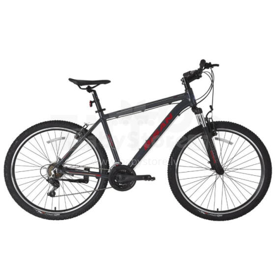 Горный велосипед Bisan ATLAS V Grey/Red (Размер колеса: 27,5 Размер рамы: 19)
