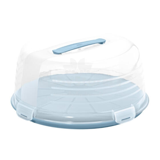 Cake transport box round &Oslash;34.7x15.6cm blue
