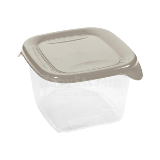 Квадратный контейнер для продуктов Fresh&amp;amp;Go объемом 0,45 л, бежевый.