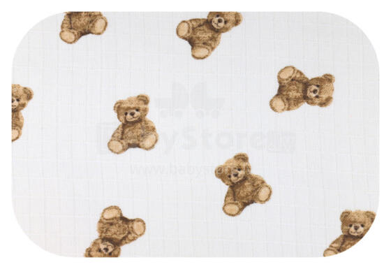 Diaper - 29682 - TETRA PRINT - EGA -PLUSH TEDDY BEAR-  size 70x80 cm