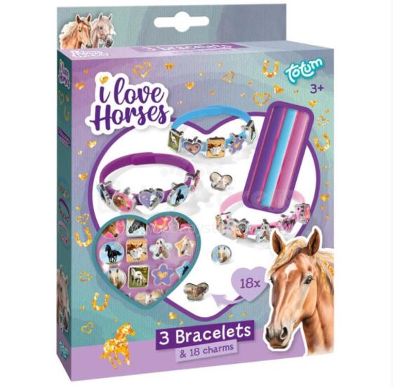 TOTUM radošais komplekts I Love Horses Charms & Bracelets, 073135