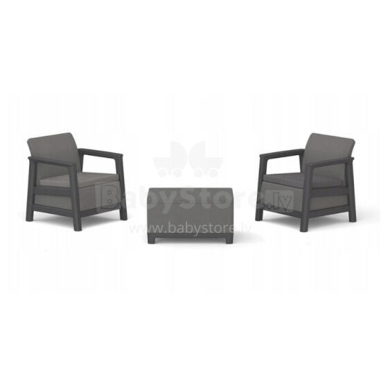 Garden furniture set Scandi Linea Balcony Set gray