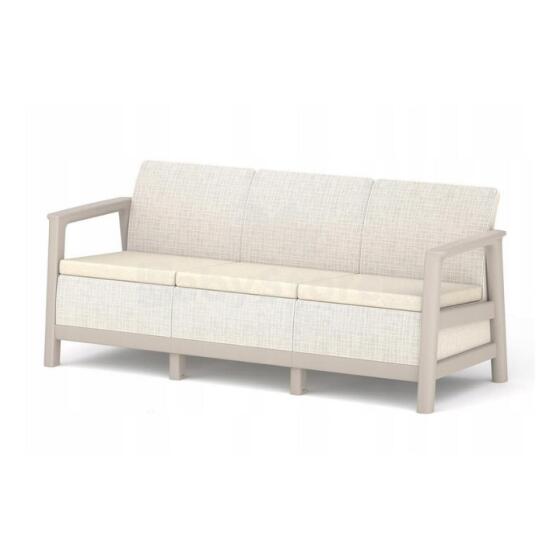 Dārza dīvāns trīsvietīgs Scandi Linea 3 Seater Sofa oļu pelēks/gaiši bēšs