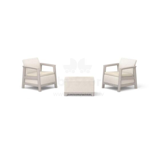 Комплект садовой мебели Scandi Linea Balcony Set, цвет серый/светло-бежевый.