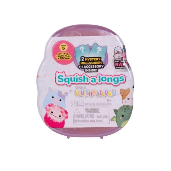 SQUISHMALLOWS SQUISH-A-LONGS figūriņas, 2-paka necaurspīdīgā iepakojumā, 2,5 cm