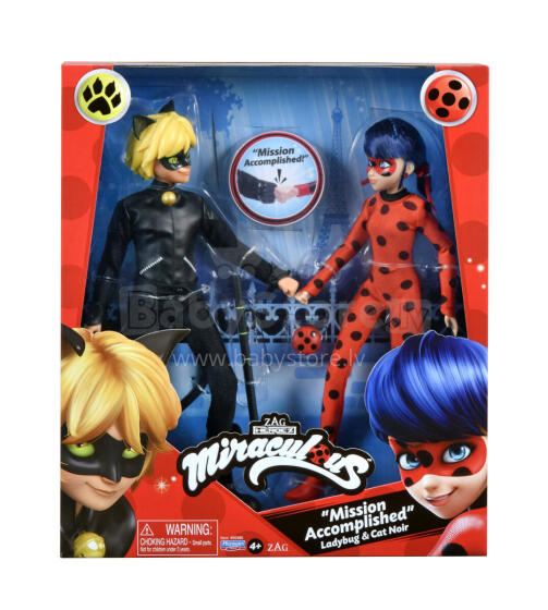 MIRACULOUS Ladybug un Cat Noir leļļu komplekts, 50365