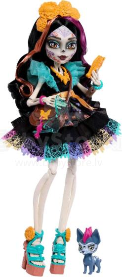Monster High Skelita Calaveras lelle – krāsains papel picado stils ar Candelita