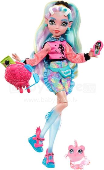 Monster High Lagoona Blue Doll – Casual School Look with Hoodie, Bike Shorts & Pet Neptuna