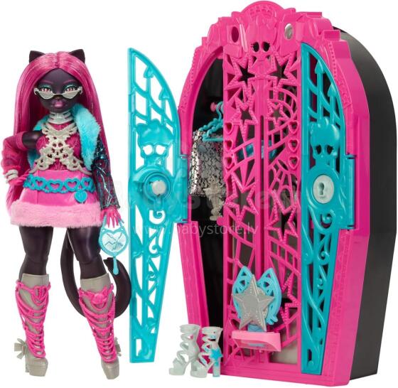 Monster High Skulltimate Secrets: Hauntlywood Mysteries Catty Noir Doll – Magical Wardrobe with 19+ Surprises
