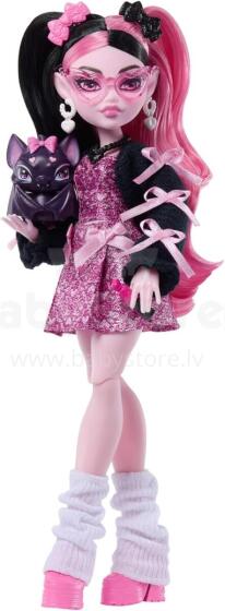 Monster High – Draculaura Doll in Pink Bow Dress & Black Cardigan
