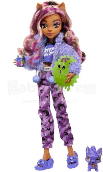Monster High Creepover Party Clawdeen Wolf – Pajama Party Doll with Pet & Accessories