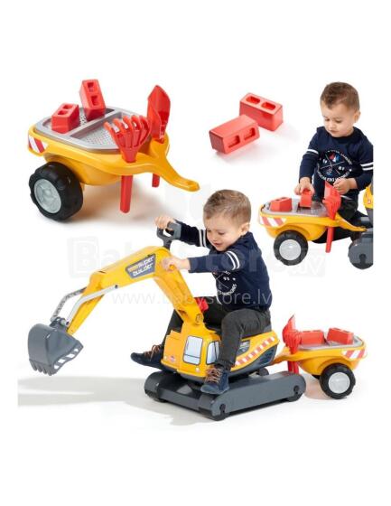 FALK Super Builder Ekskavators ar Piekabi un Piederumiem 3-7 Gadiem