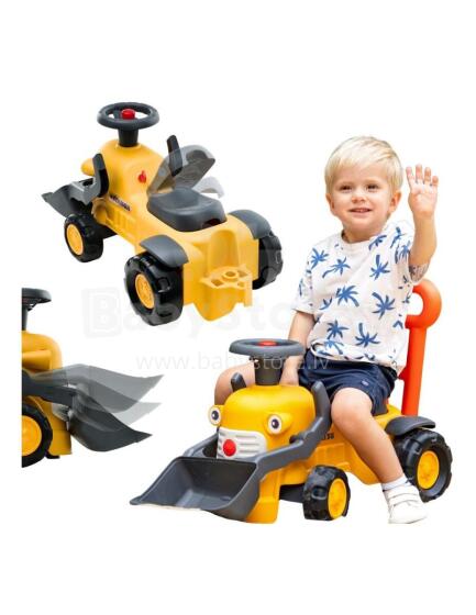 FALK Ride-On Traktors Ekskavators Komatsu ar Ķīli un Signālu Bērniem no 1 līdz 3 Gadiem