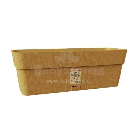 Цветочный ящик с подносом Ethica 30x13x12 см, горчично-желтого цвета.