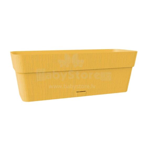 Puķu kaste ar paliktni Ethica 50x18x17cm sinepju dzeltens