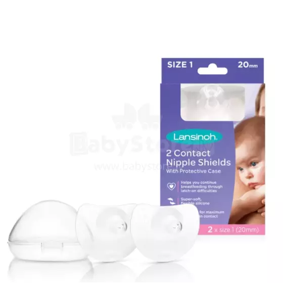 Lansinoh Contact Nipple Shields 20mm Art.70193 Силиконовые накладки на грудь (2 шт.)