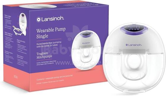 Lansinoh Single Wearable Pump Art.54072 Elektriskais krūta piena laktators