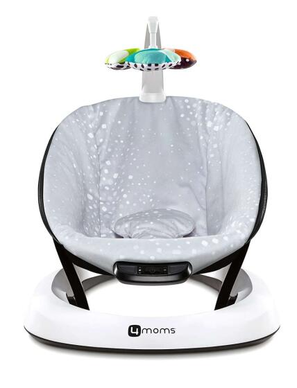 4moms BounceRoo  Infant Seat  Art.15745 Silver Plush Revolucionārs šūpuļkrēsliņš
