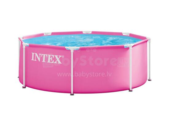 Garden frame pool round for kids 244x76 cm, pink, INTEX 28290ND