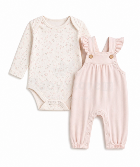 Mothercare Overall Art.LK436 Bērnu kokvilnas kombinezons+bodijs (100% kokvilna)