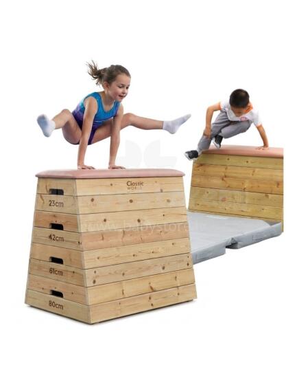 CLASSIC WORLD Wooden Gymnastics Box Horse 4 Levels