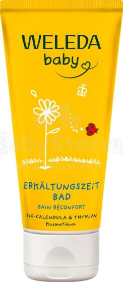 Weleda  Cold Season Organic Calendula & Thyme Baby Bath Art.9043 Vannas piedeva, sildoša, kliņģerīšu un timiāna,75ml