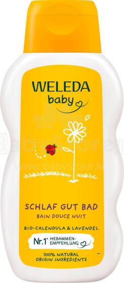 Weleda Organic Calendula & Lavender Good Night Baby Bath Art.9044 Children's bath supplement with calendula and lavender before bedtime, 200 ml.