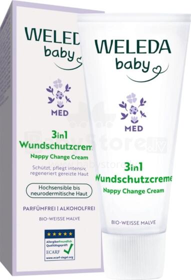 Weleda 3 in 1 Nappy Cream Art.9040 Krēms autiņzonai, īpaši jutīgai ādai, 3in1,alteja, 50ml