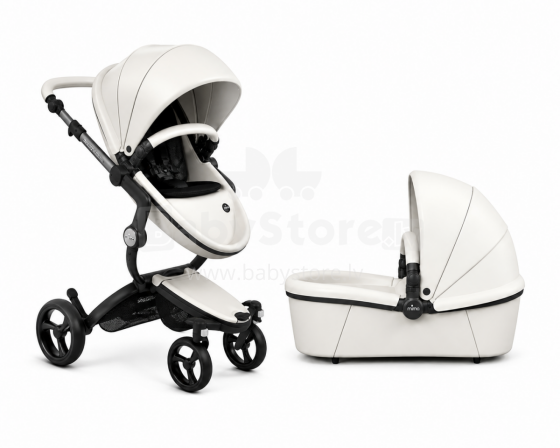Mima Xari Max Art.290219 Black/Snow White Ekskluzīvais komplekts pastaigu bloks,šasijas un kulbiņa