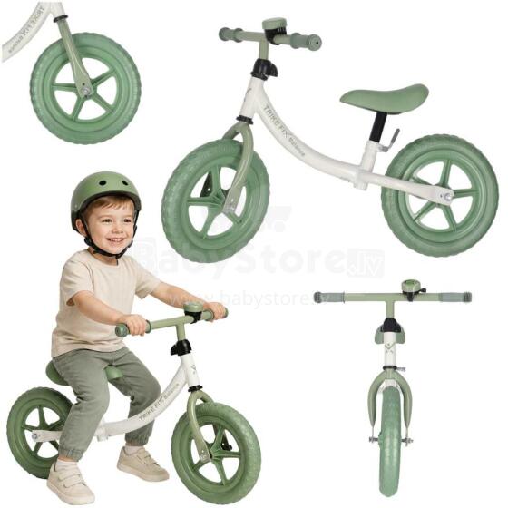 Ikonka Art.KX2782 Rowerek biegowy Trike Fix Balance z dzwonkiem zielony