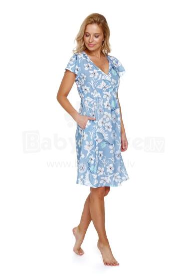 Doctornap  Cotton Night Dress Art.TM.5136.SANTORINI  Kokvilnas naktskrekliņš grūtniecēm/barošanai