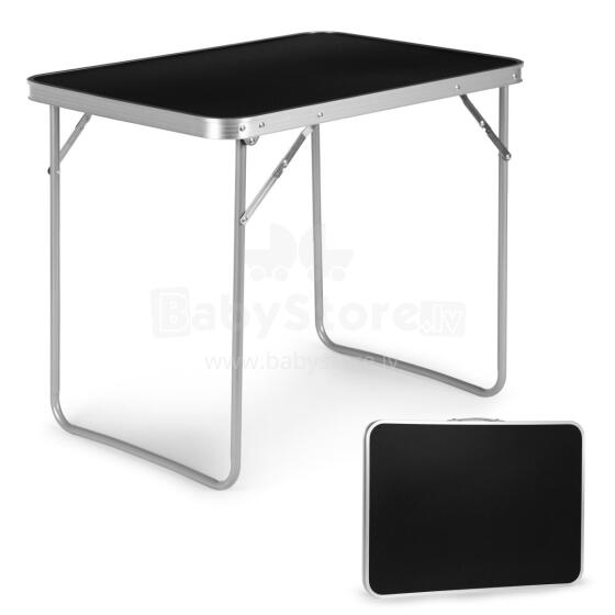Складной стол для кемпинга, пикниковый стол, 80x60 см, черный, MultiGarden