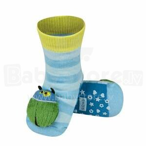 SOXO Baby Art.68032 - 1 AntiSlip ABS Детские носочки 3D с погремушкой 0-24м.