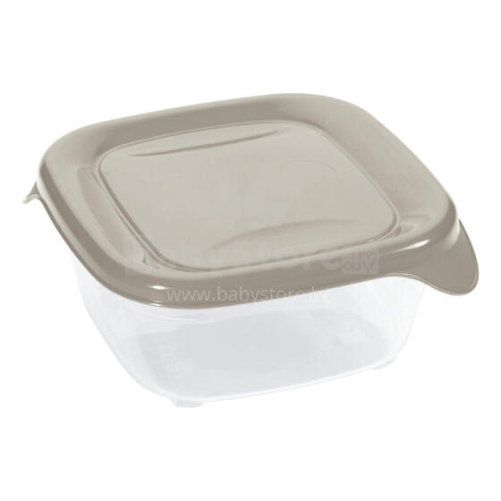 Квадратный контейнер для продуктов Fresh&amp;amp;Go объемом 0,8 л, бежевый.