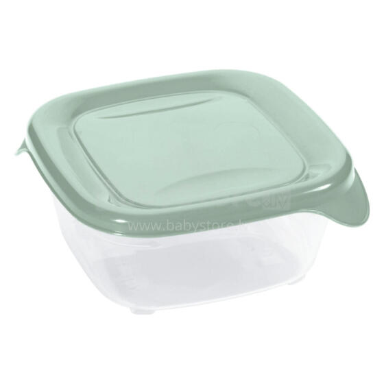 Квадратный контейнер для продуктов Fresh&amp;amp;Go объемом 0,8 л, зеленый.