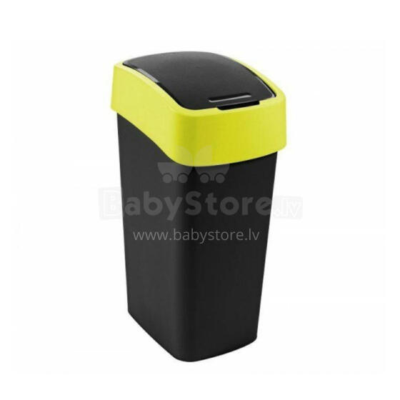 Atkritumu spainis Flip Bin 45L melns/dzeltens