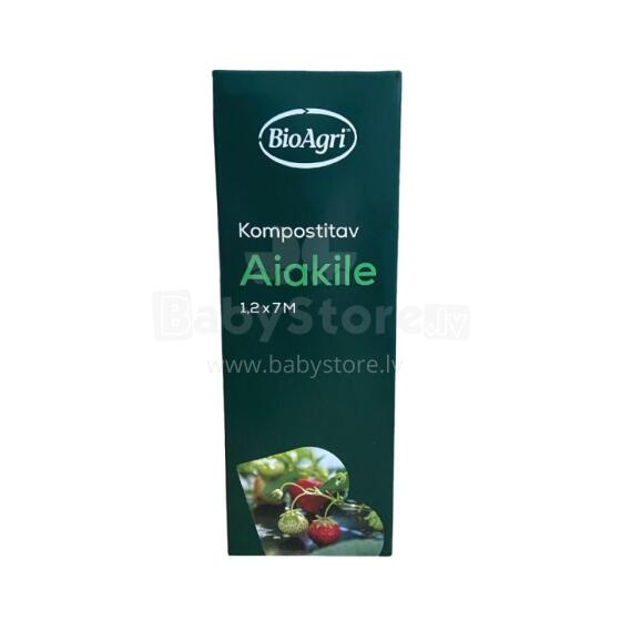 Компостируемая садовая пленка BioAgri Garden 1,2x7 м для растений 1&ndash;3 лет, 35 кв.м., черная.