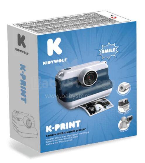 KIDYWOLF momentkamera ar termodruku, zila, K-PRINT-BU