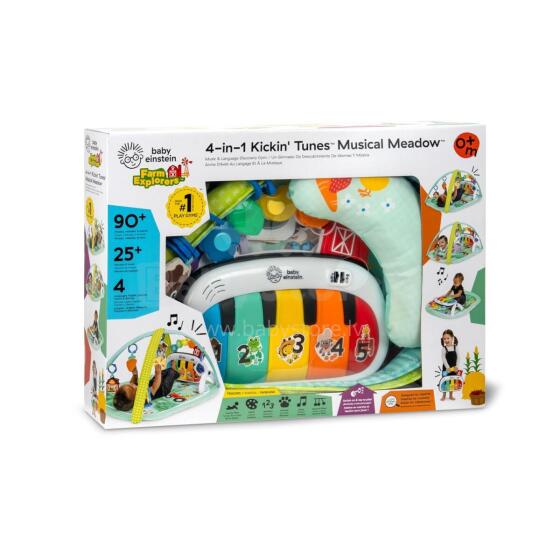 BABY EINSTEIN spēļu paklājs 4-in-1 Kickin Tunes Musical Meadow, 17447