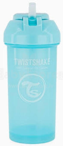 Twistshake Straw Cup Art.78589 Pastel Blue  Pudelīte ar salmiņu no 6 +mēn, 360 ml