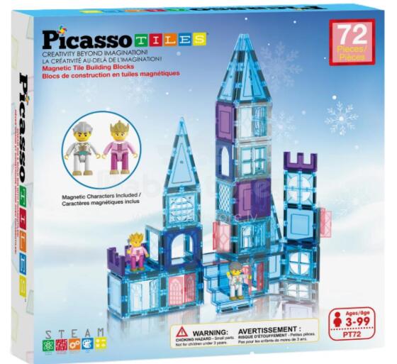 PICASSO TILES Magnētiskais konstruktors Ice Winter komplekts 72 detaļas, PT72
