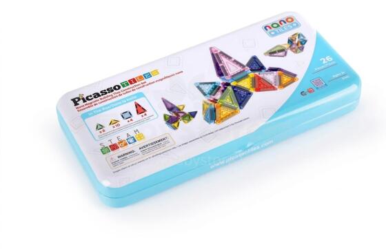 PICASSO TILES Magnētiskais konstruktors ar penāli 26 detaļas, PN11